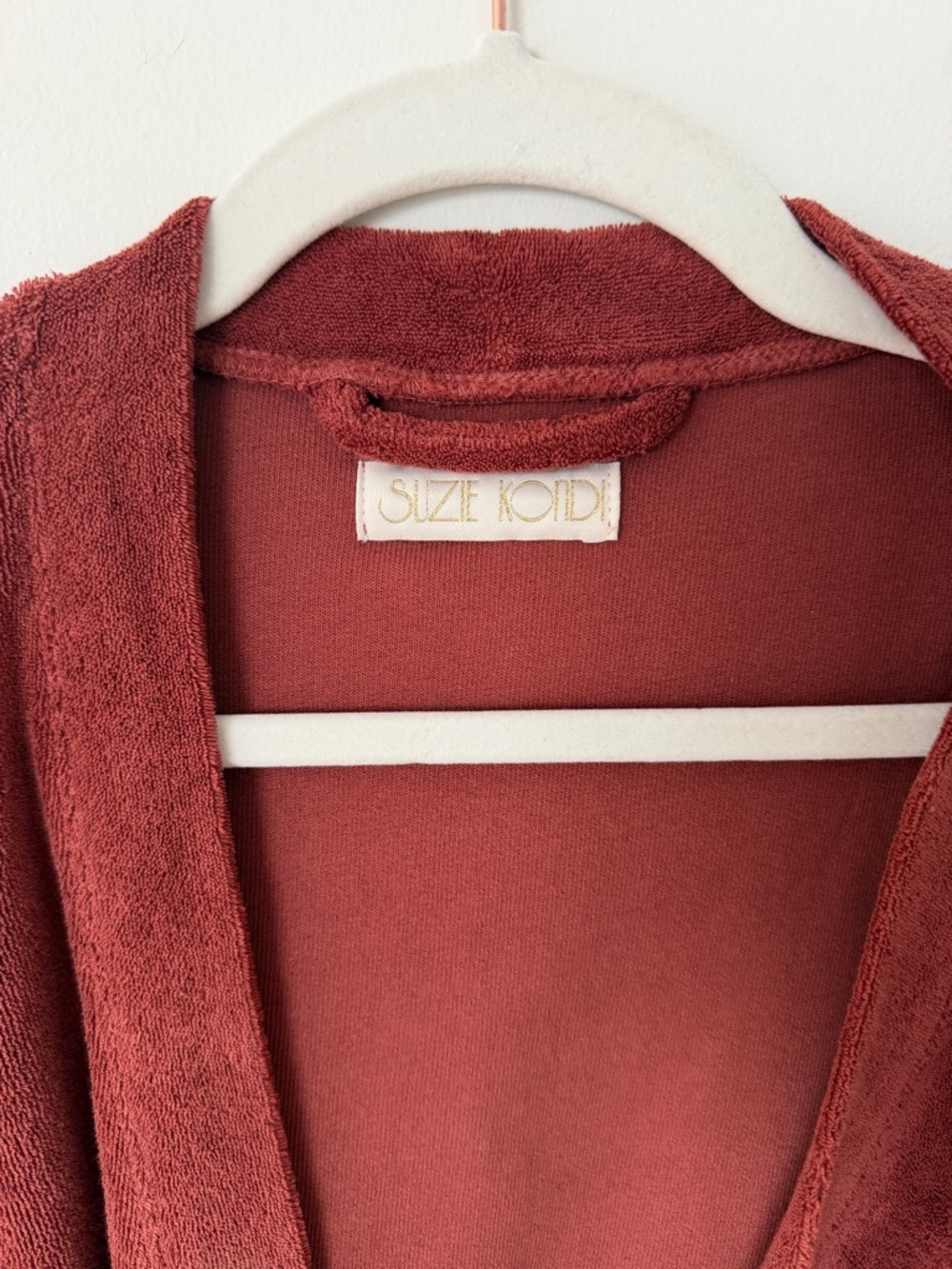 Suzie Kondi Terry Malsori Short Robe - Kinna Brown - Picture 6 of 7